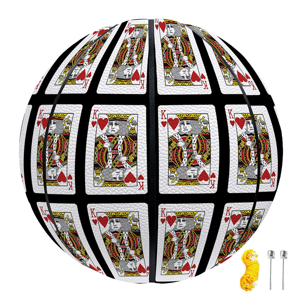 King Of Hearts Pattern Print Basketball