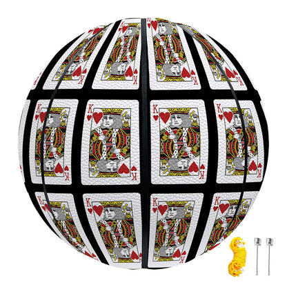 King Of Hearts Pattern Print Basketball