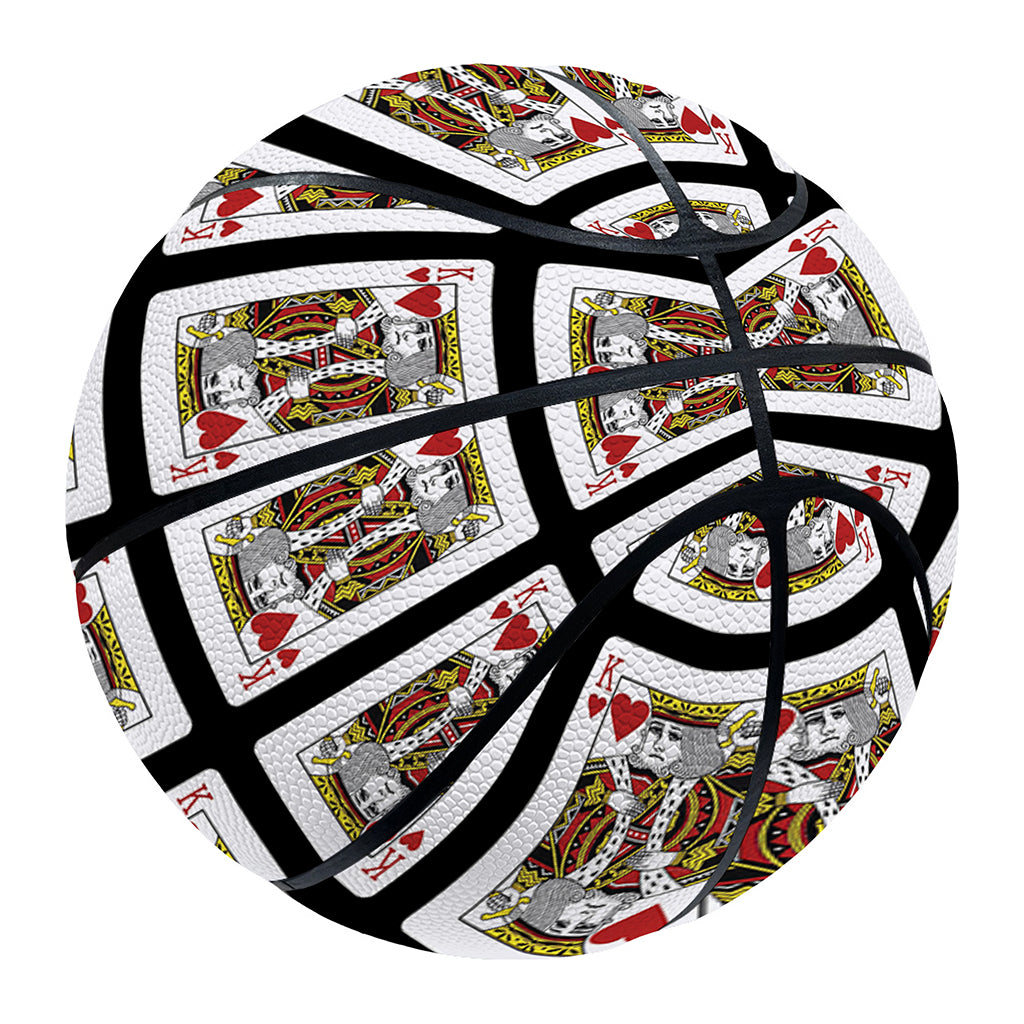 King Of Hearts Pattern Print Basketball