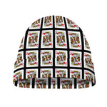 King Of Hearts Pattern Print Beanie