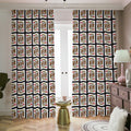 King Of Hearts Pattern Print Dimout Pencil Pleat Curtains
