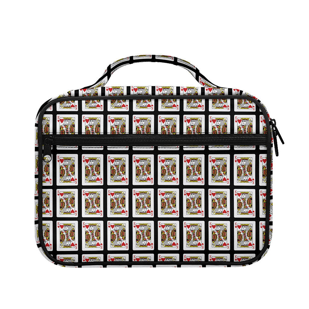 King Of Hearts Pattern Print Briefcase Bible Bag