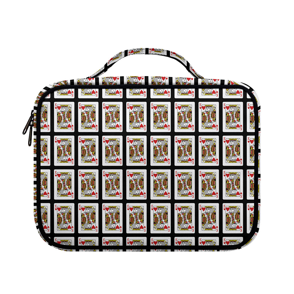 King Of Hearts Pattern Print Briefcase Bible Bag