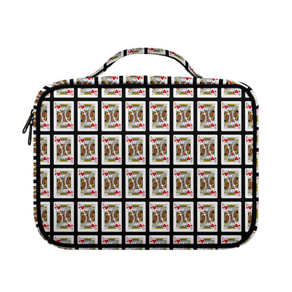 King Of Hearts Pattern Print Briefcase Bible Bag