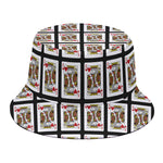 King Of Hearts Pattern Print Bucket Hat