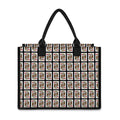 King Of Hearts Pattern Print Canvas Tote Bag