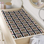 King Of Hearts Pattern Print Changing Pad Cover