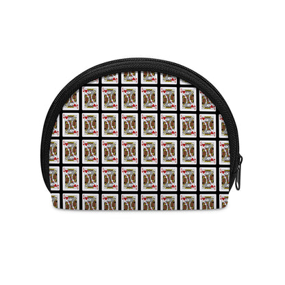 King Of Hearts Pattern Print Coin Purse