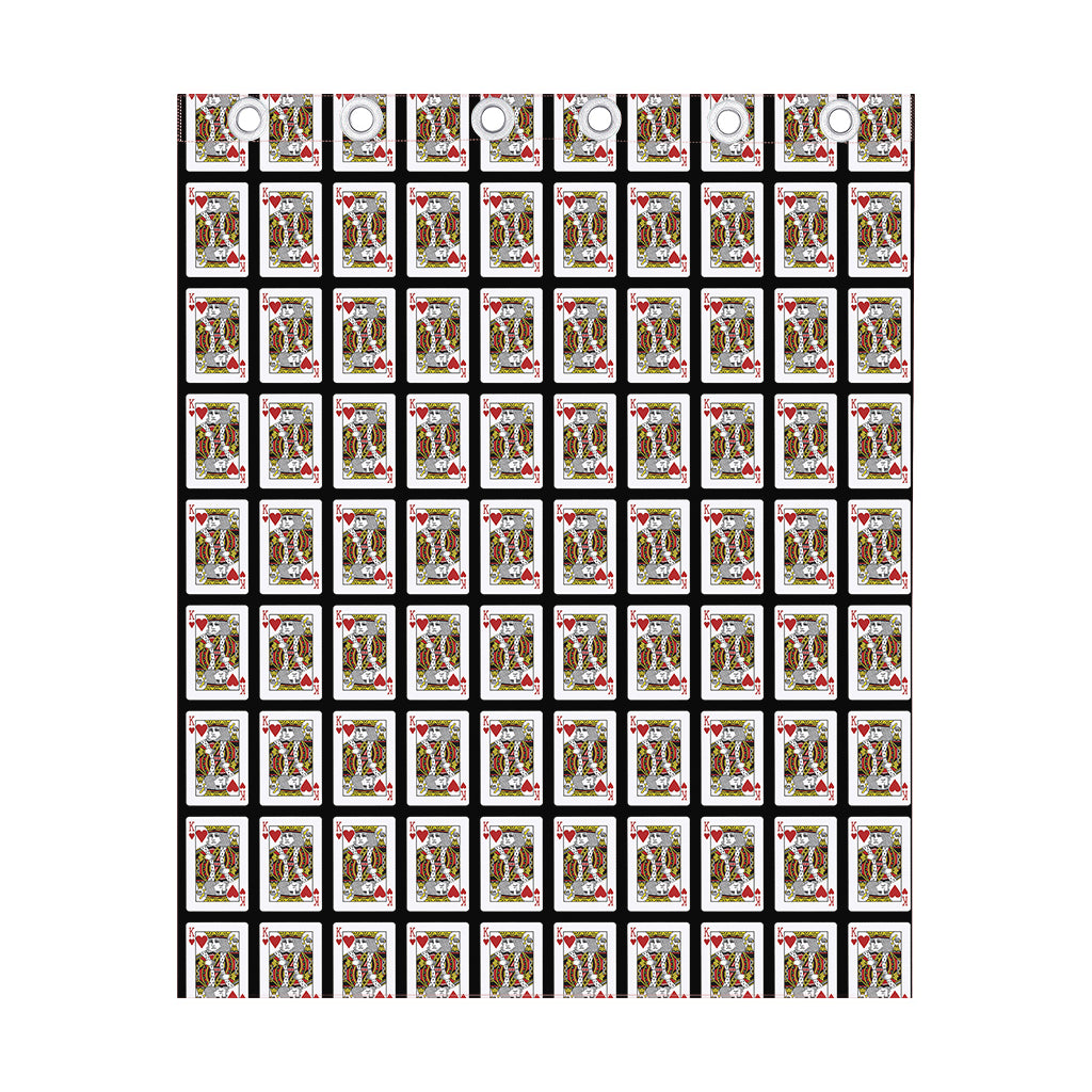 King Of Hearts Pattern Print Curtain