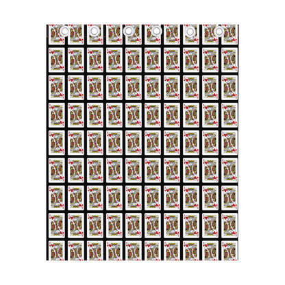 King Of Hearts Pattern Print Curtain