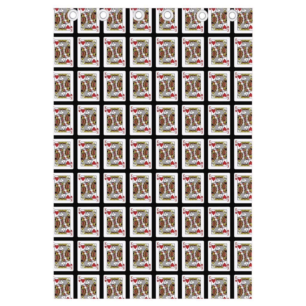 King Of Hearts Pattern Print Curtain