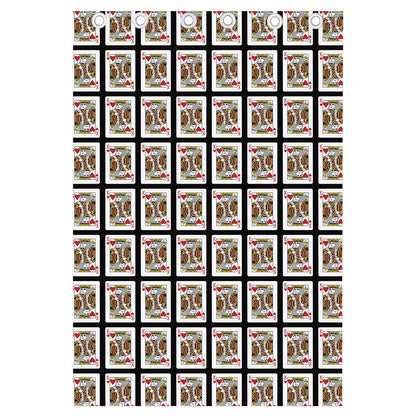 King Of Hearts Pattern Print Curtain