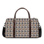 King Of Hearts Pattern Print Duffle Bag