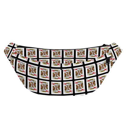 King Of Hearts Pattern Print Fanny Pack