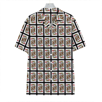 King Of Hearts Pattern Print Hawaiian Shirt
