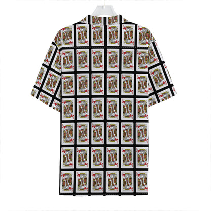 King Of Hearts Pattern Print Hawaiian Shirt