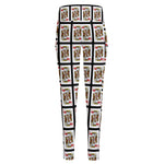 King Of Hearts Pattern Print High-Waisted Pocket Leggings