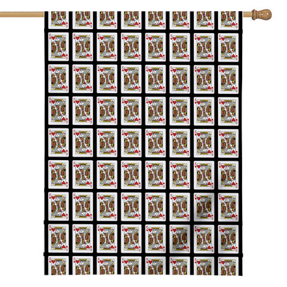 King Of Hearts Pattern Print House Flag