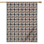 King Of Hearts Pattern Print House Flag