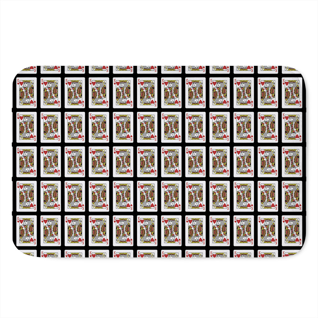 King Of Hearts Pattern Print Indoor Door Mat