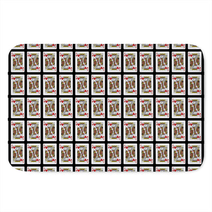 King Of Hearts Pattern Print Indoor Door Mat