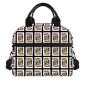 King Of Hearts Pattern Print Insulated Lunch Bag