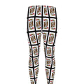King Of Hearts Pattern Print Men's Leggings