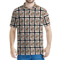 King Of Hearts Pattern Print Men's Polo Shirt