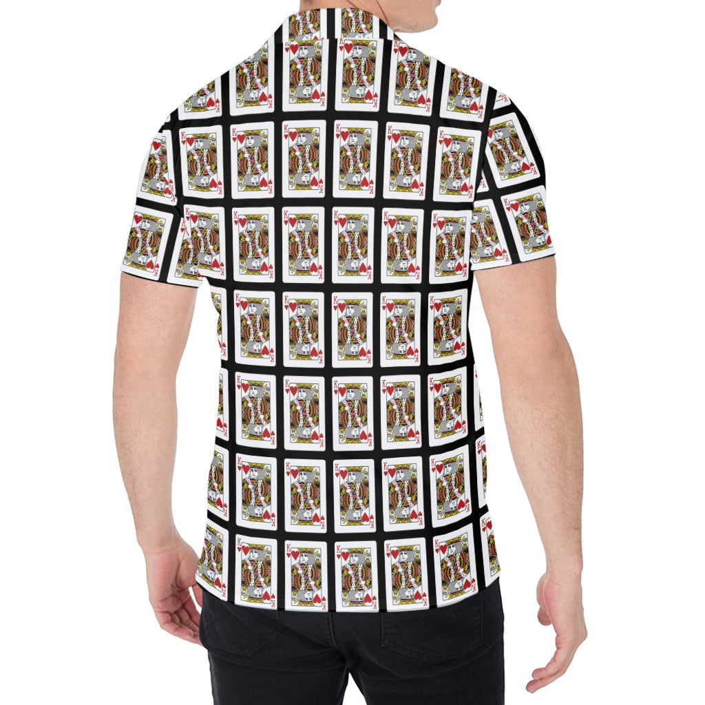King Of Hearts Pattern Print Men's Shirt