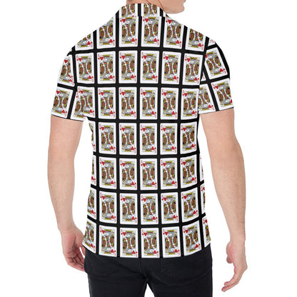 King Of Hearts Pattern Print Men's Shirt