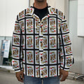 King Of Hearts Pattern Print Men's Shirt Jacket