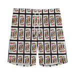 King Of Hearts Pattern Print Men's Sports Shorts