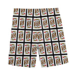King Of Hearts Pattern Print Men's Sports Shorts