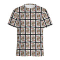 King Of Hearts Pattern Print Men's Athletic T-Shirt
