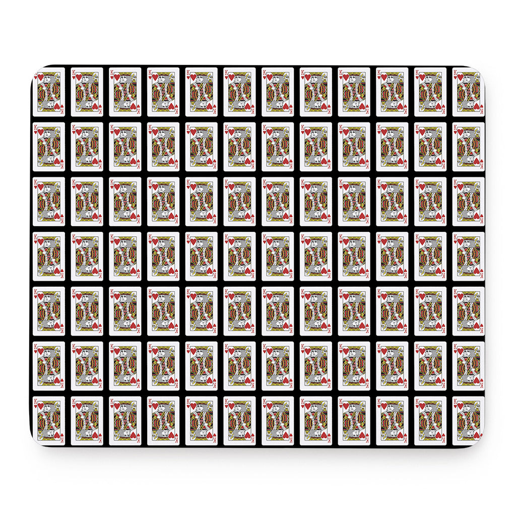 King Of Hearts Pattern Print Mouse Pad