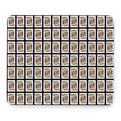 King Of Hearts Pattern Print Mouse Pad