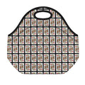 King Of Hearts Pattern Print Neoprene Lunch Bag