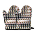 King Of Hearts Pattern Print Oven Mitts
