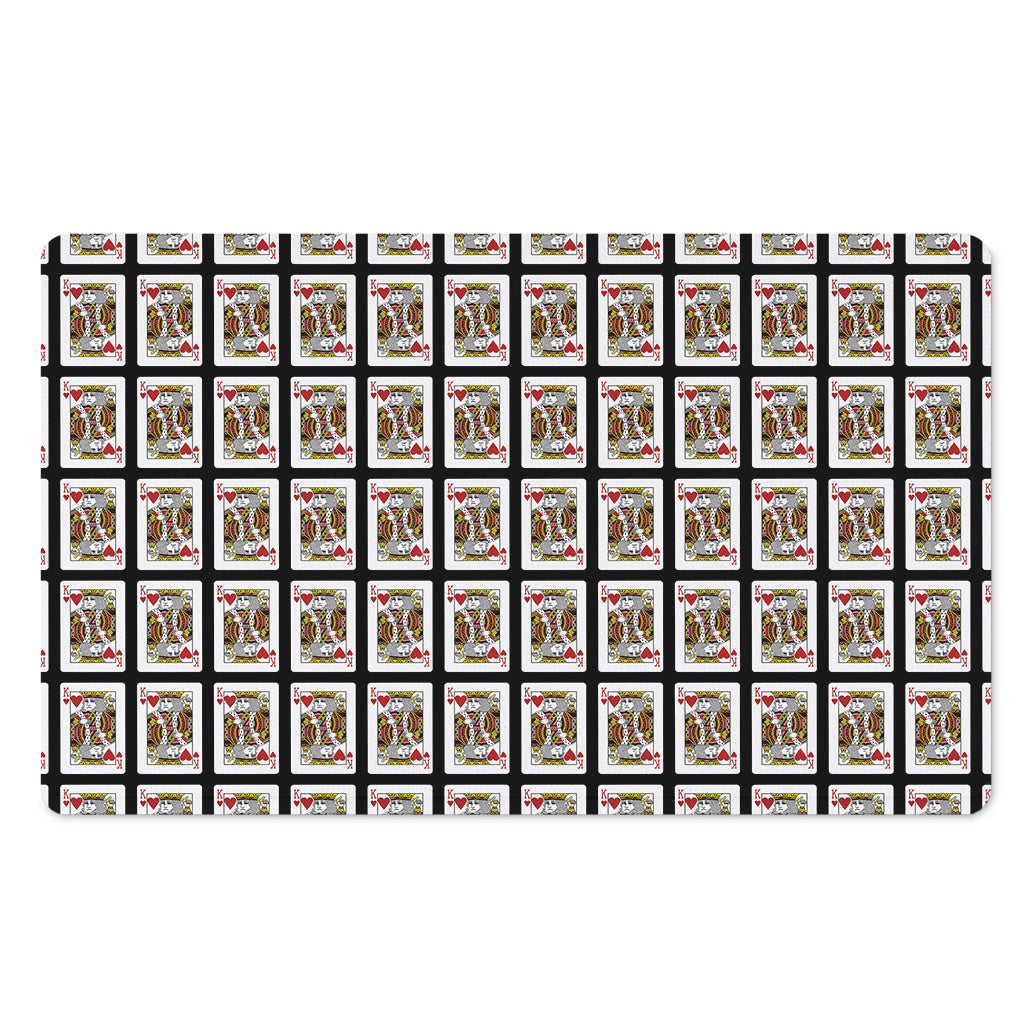 King Of Hearts Pattern Print Polyester Doormat