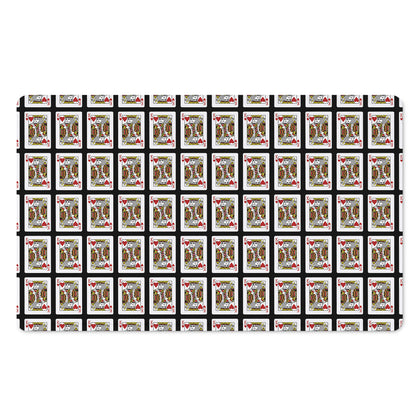 King Of Hearts Pattern Print Polyester Doormat