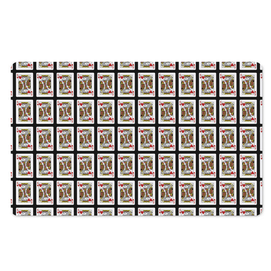 King Of Hearts Pattern Print Polyester Doormat