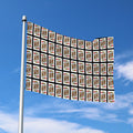 King Of Hearts Pattern Print Polyester Flag