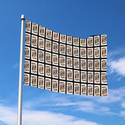 King Of Hearts Pattern Print Polyester Flag