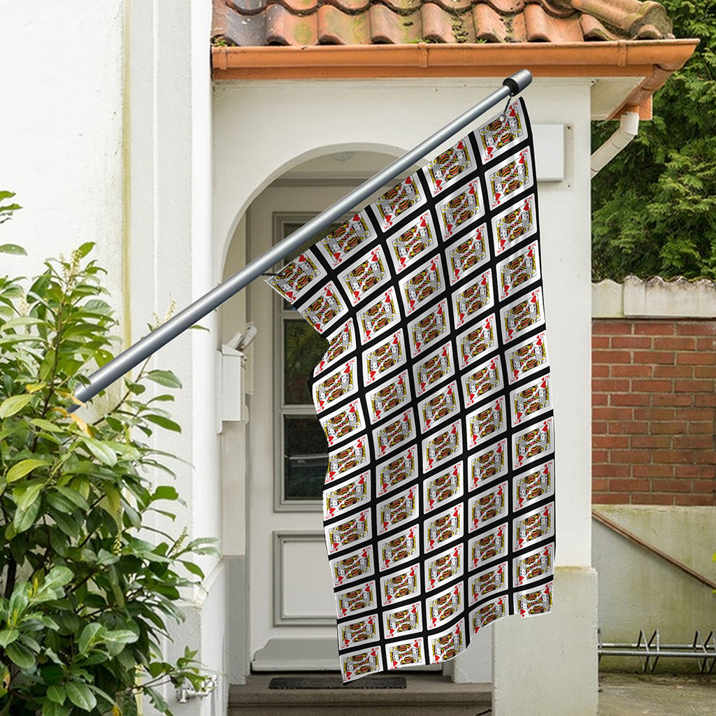 King Of Hearts Pattern Print Polyester Flag