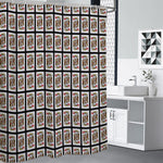 King Of Hearts Pattern Print Premium Shower Curtain