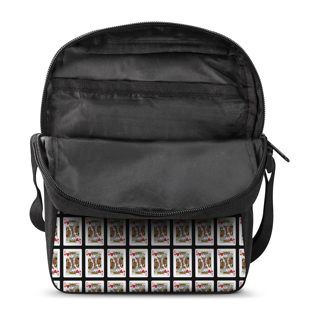 King Of Hearts Pattern Print Rectangular Crossbody Bag