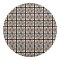King Of Hearts Pattern Print Round Blanket