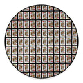 King Of Hearts Pattern Print Round Floor Mat