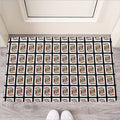 King Of Hearts Pattern Print Rubber Doormat