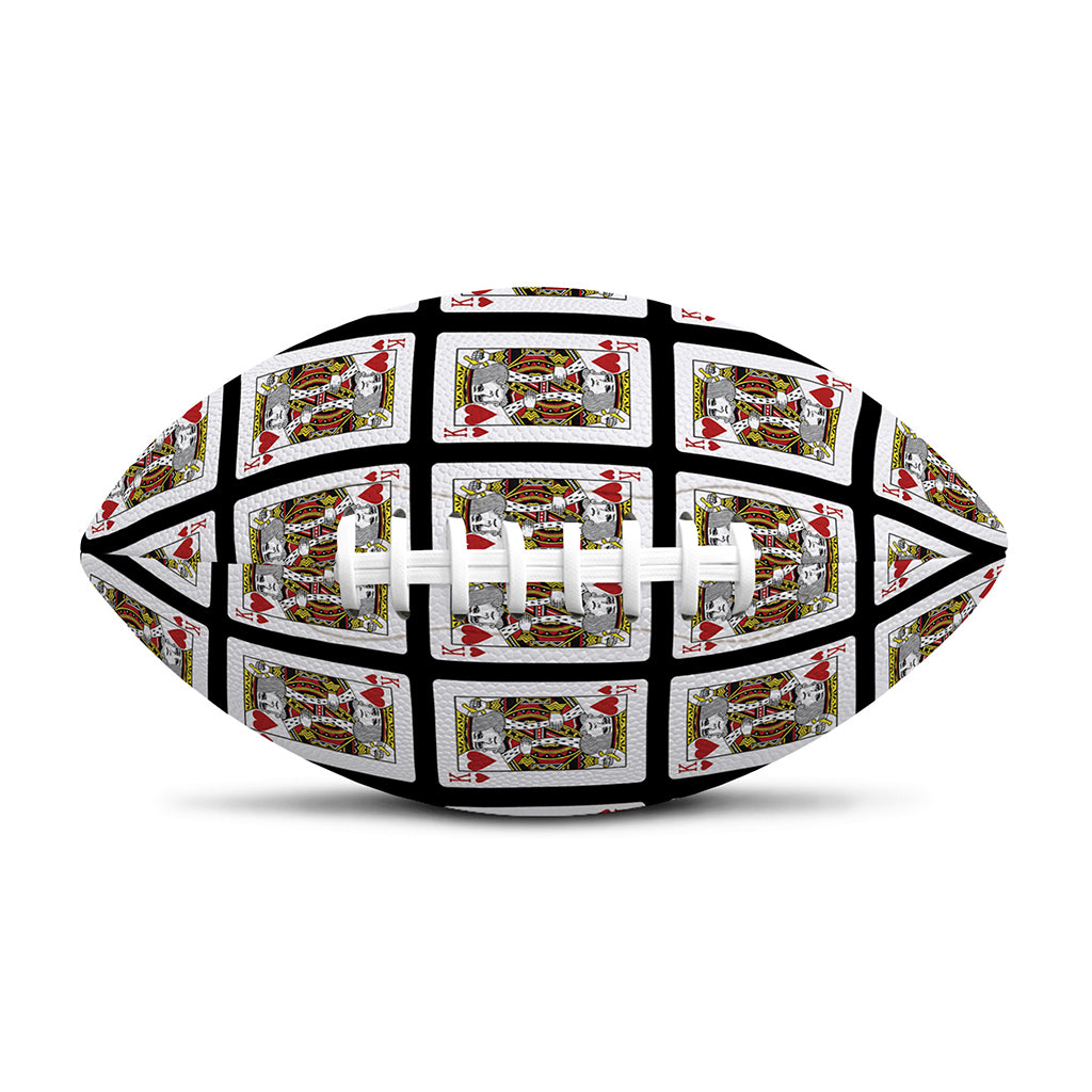 King Of Hearts Pattern Print Rugby Ball